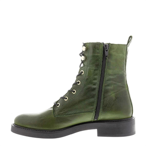 Carl Scarpa Roux Green Leather Lace Up Ankle Boots